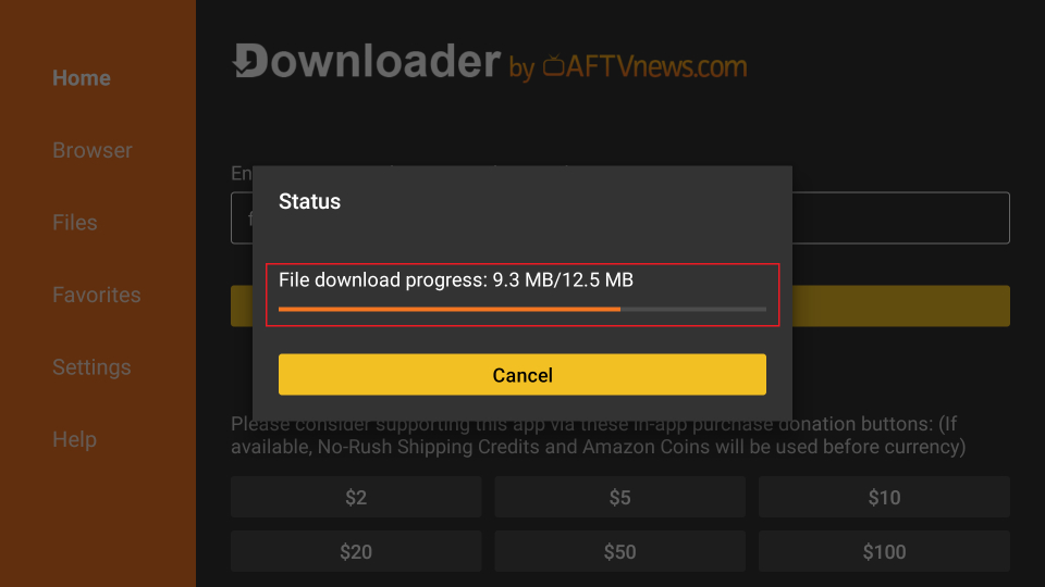 file downloading progress