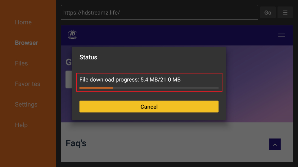 file download progress