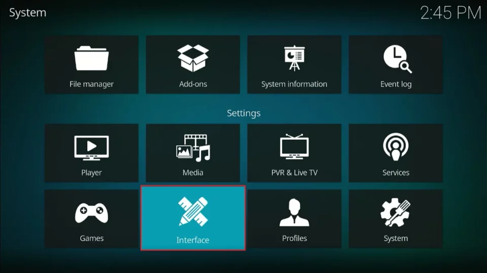 select interface