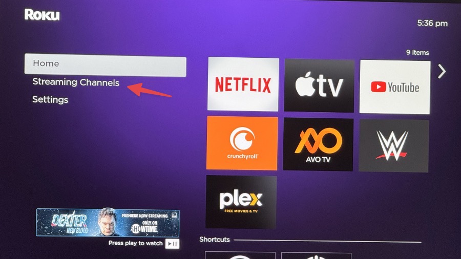 streaming channels