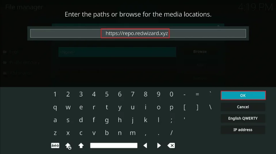 enter redwizard repo url