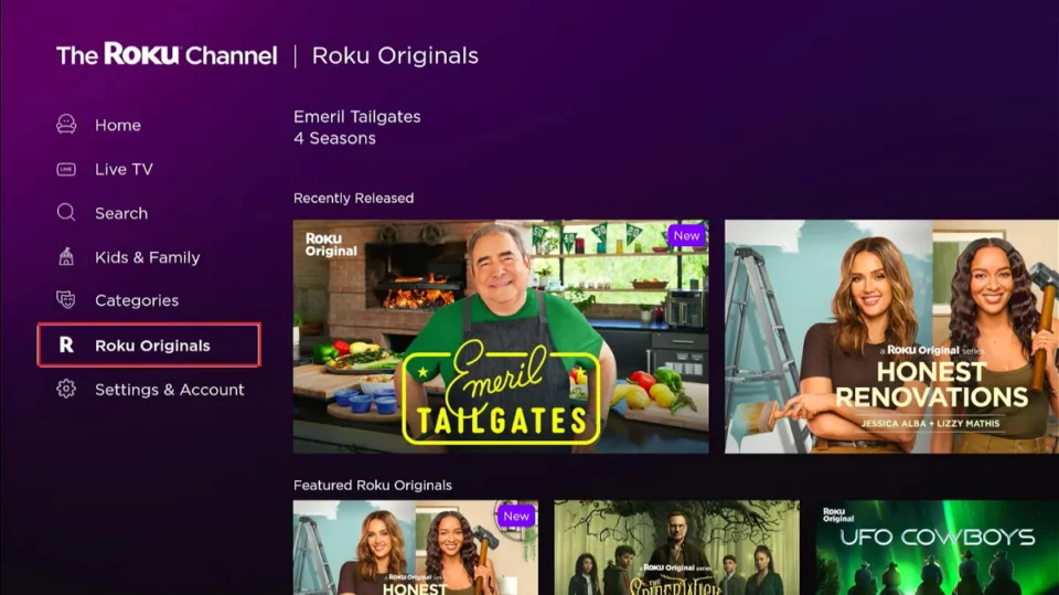 select roku originals