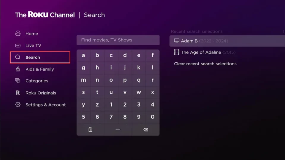 select search
