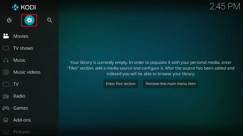 kodi settings