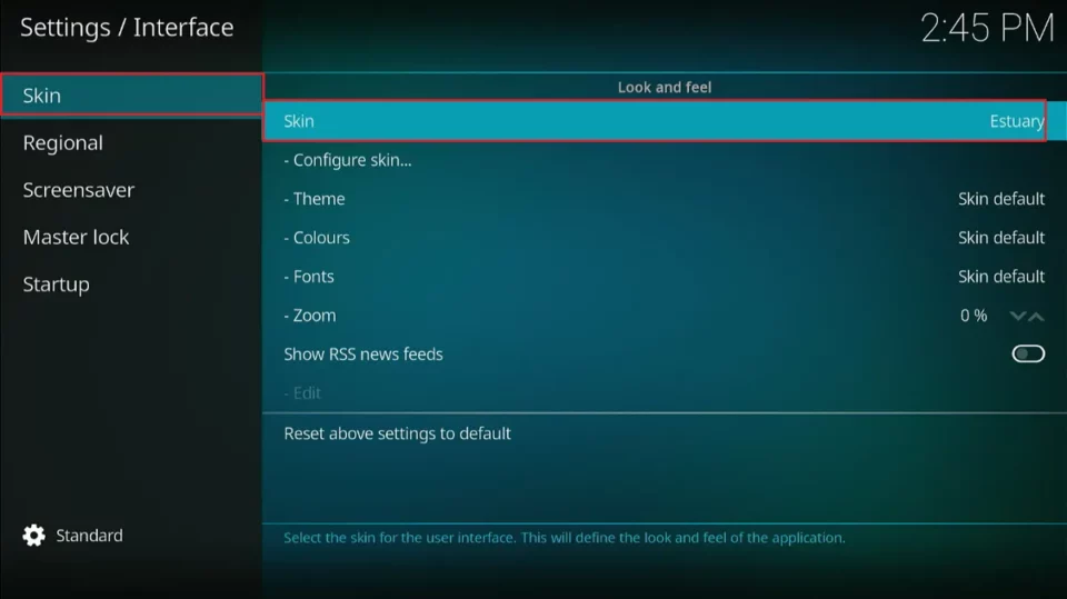 select skin