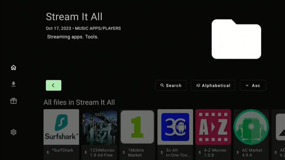Stream it all code