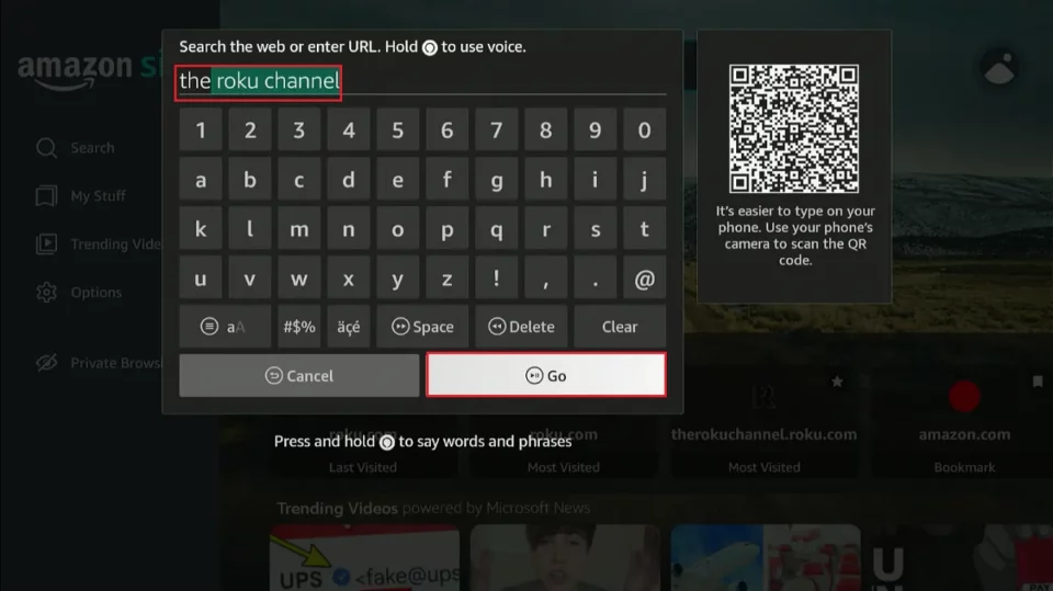 enter the roku channel