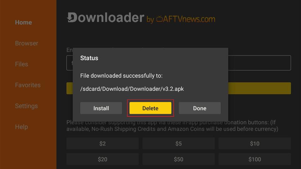 delete apk