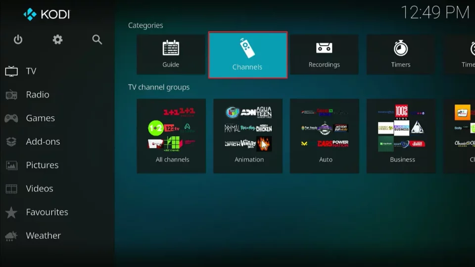 select channels