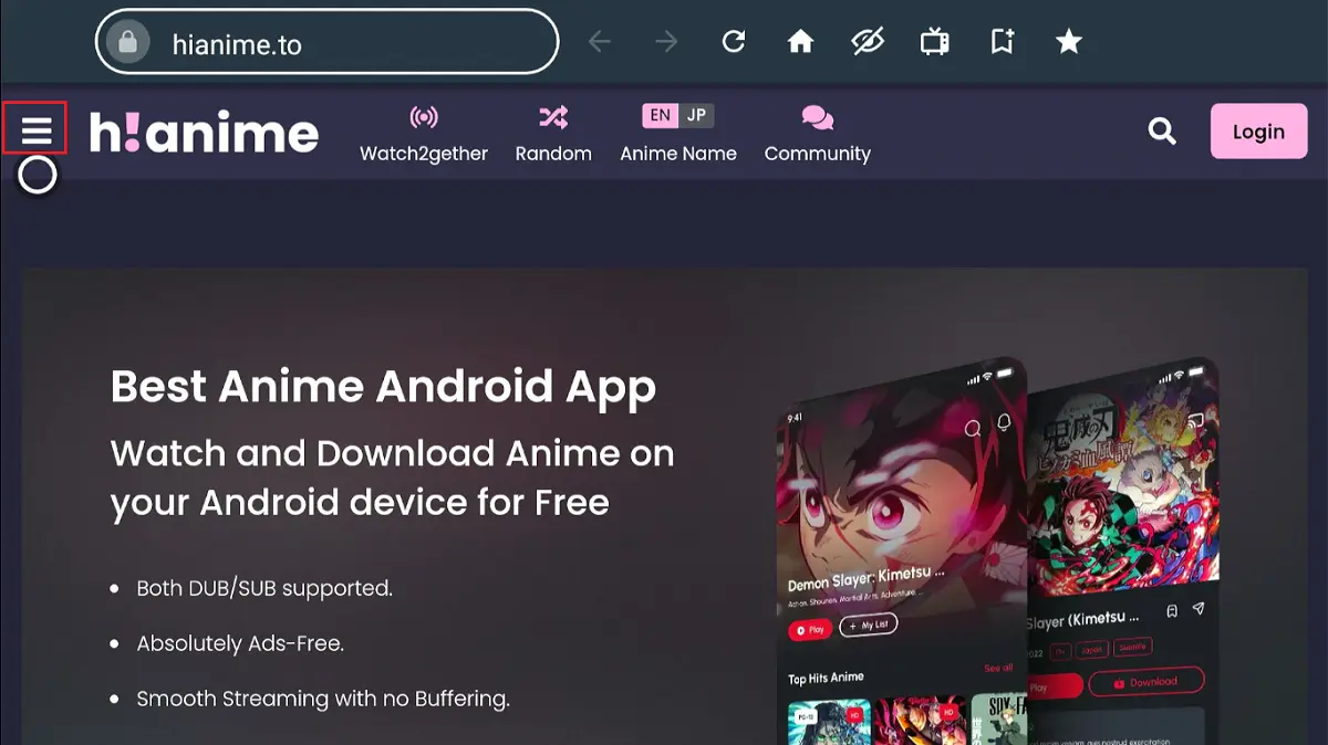 hianime home page