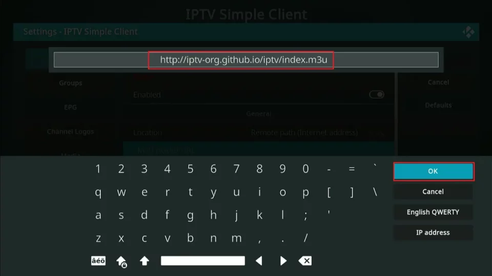 enter url