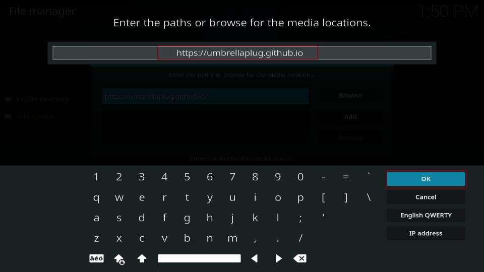 enter umbrella repo url