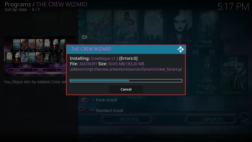installing crewnique