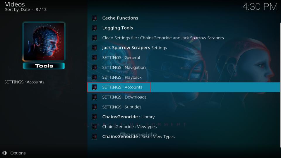 settings accounts 
