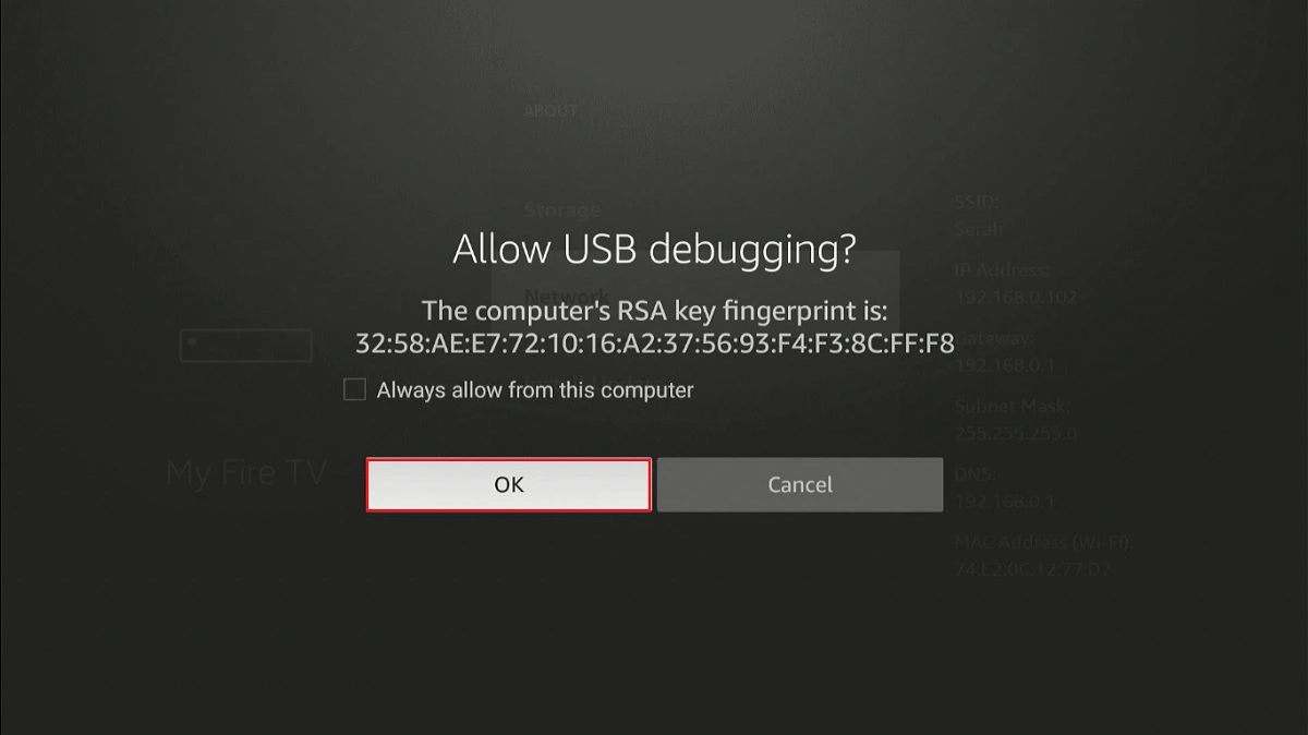 select ok