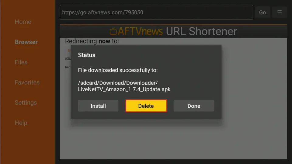 delete apk
