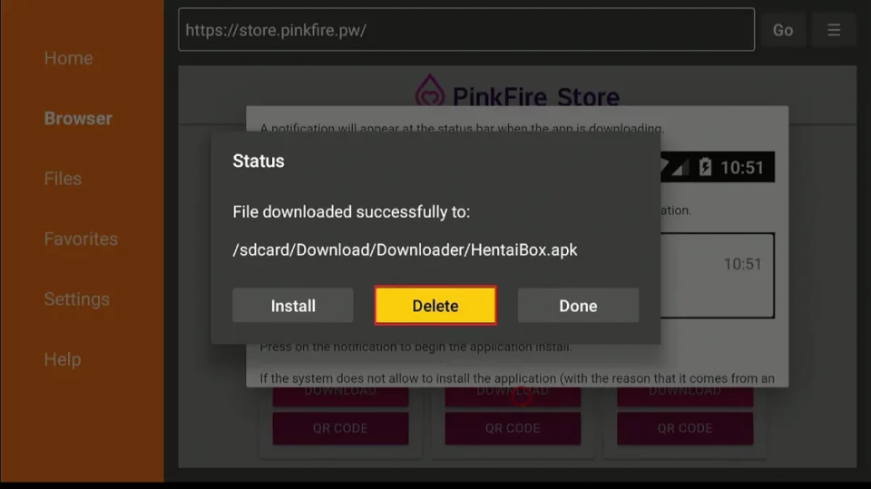 delete hentai box apk