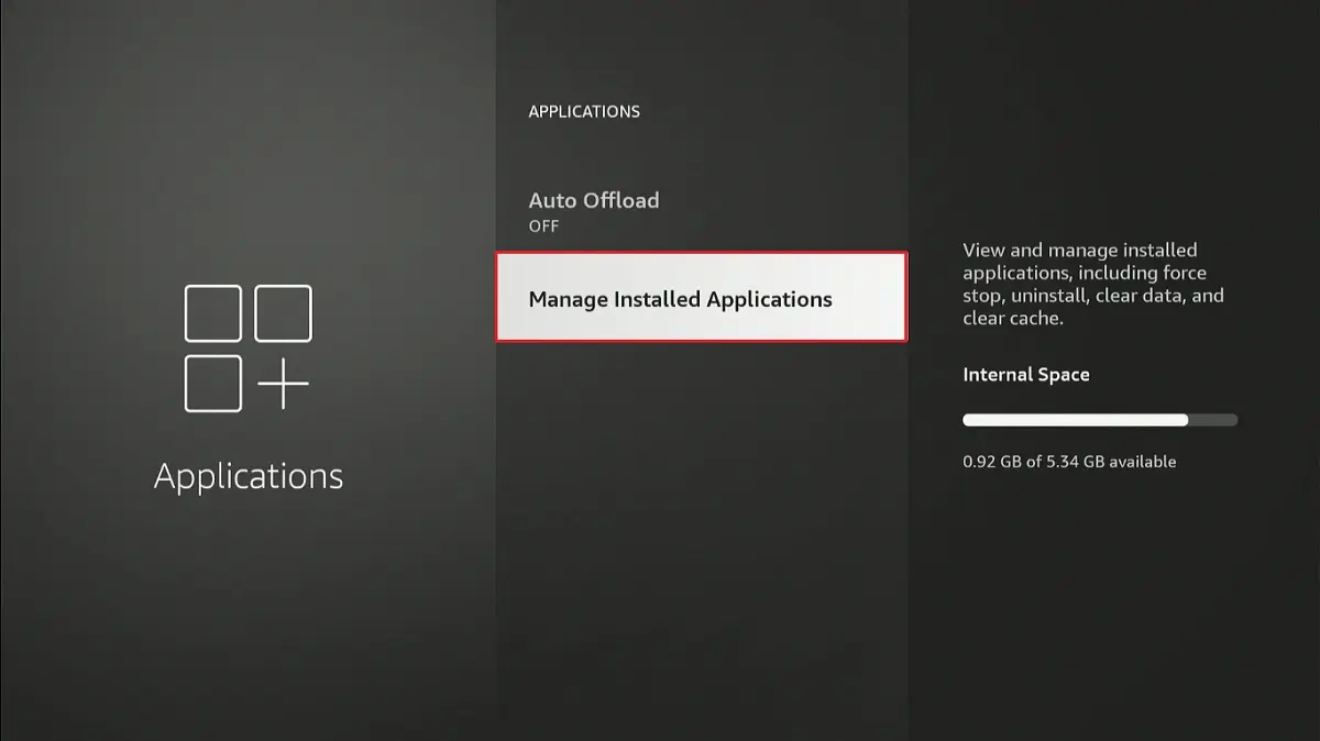 manage installed applications