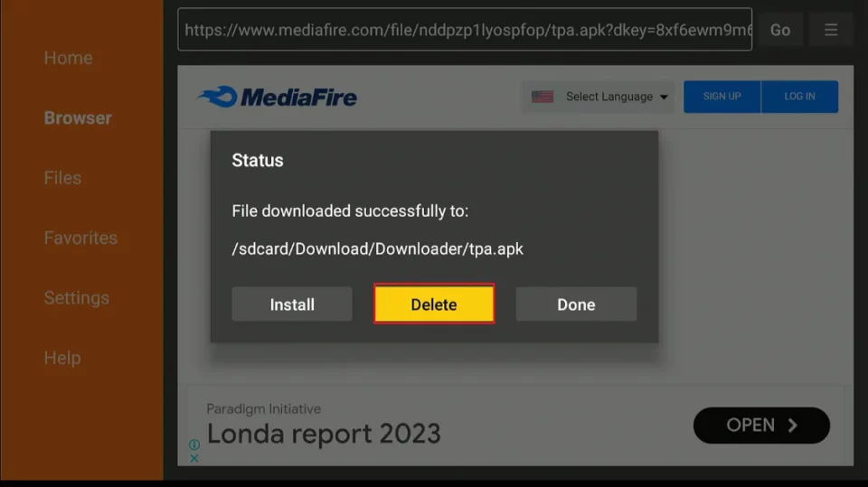delete the porn app apk