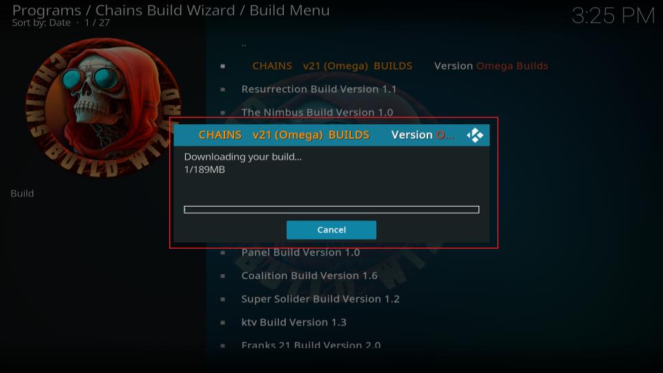 downloading chains v21