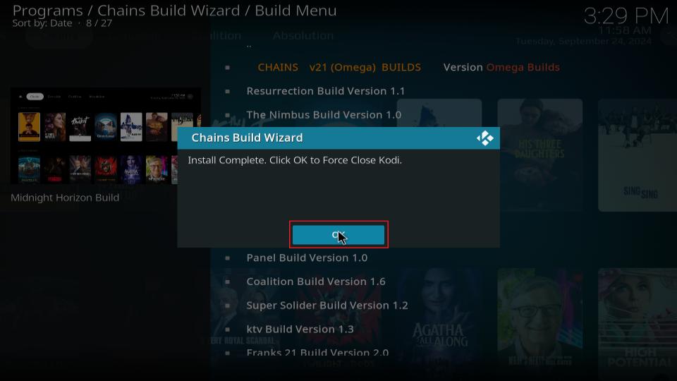 force close kodi