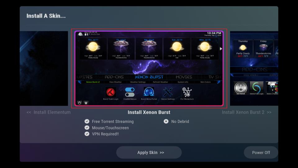 xenon burst