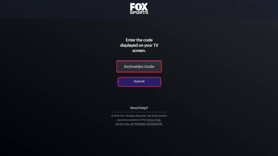 enter activation code