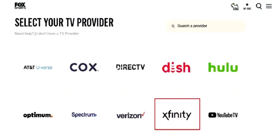 select tv provider
