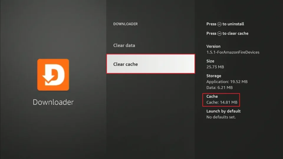 clear cache