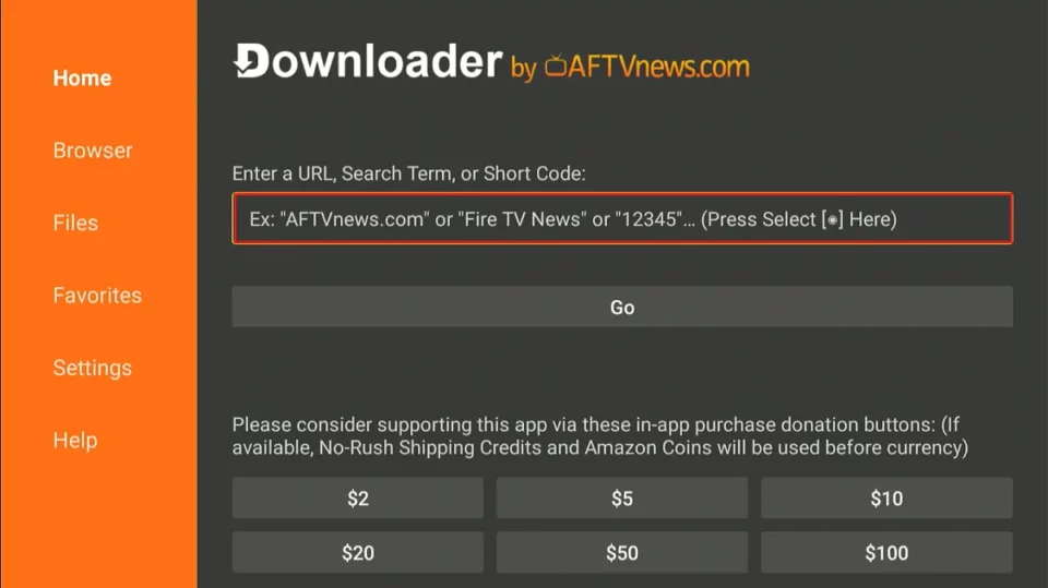 enter url downloader 
