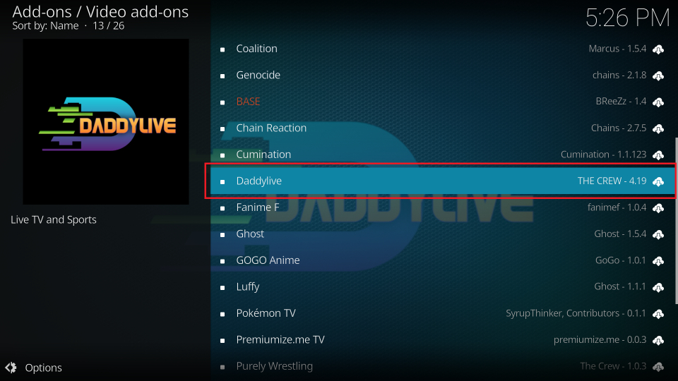 select daddylive