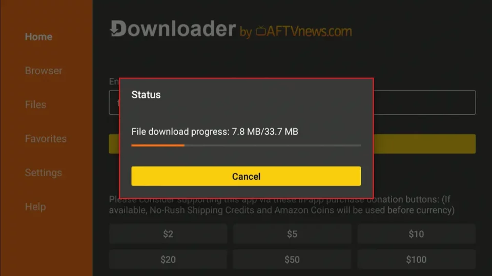 file downloading progress