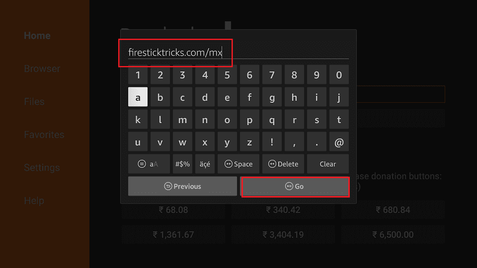 enter mx player url