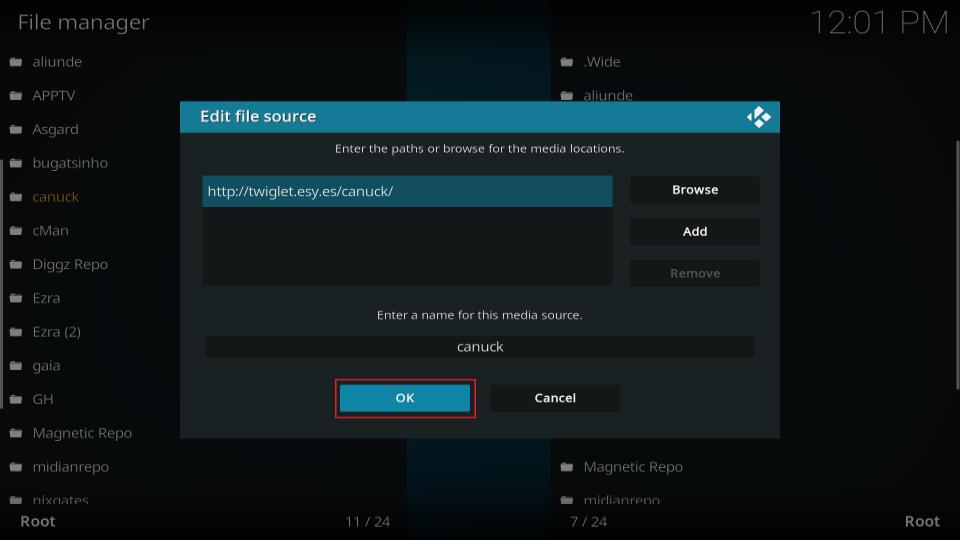 select ok