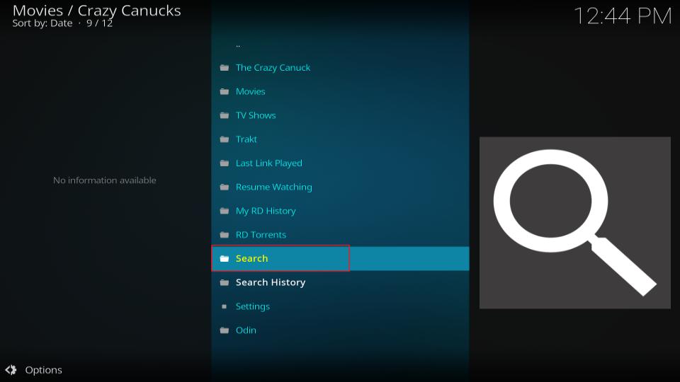 select search