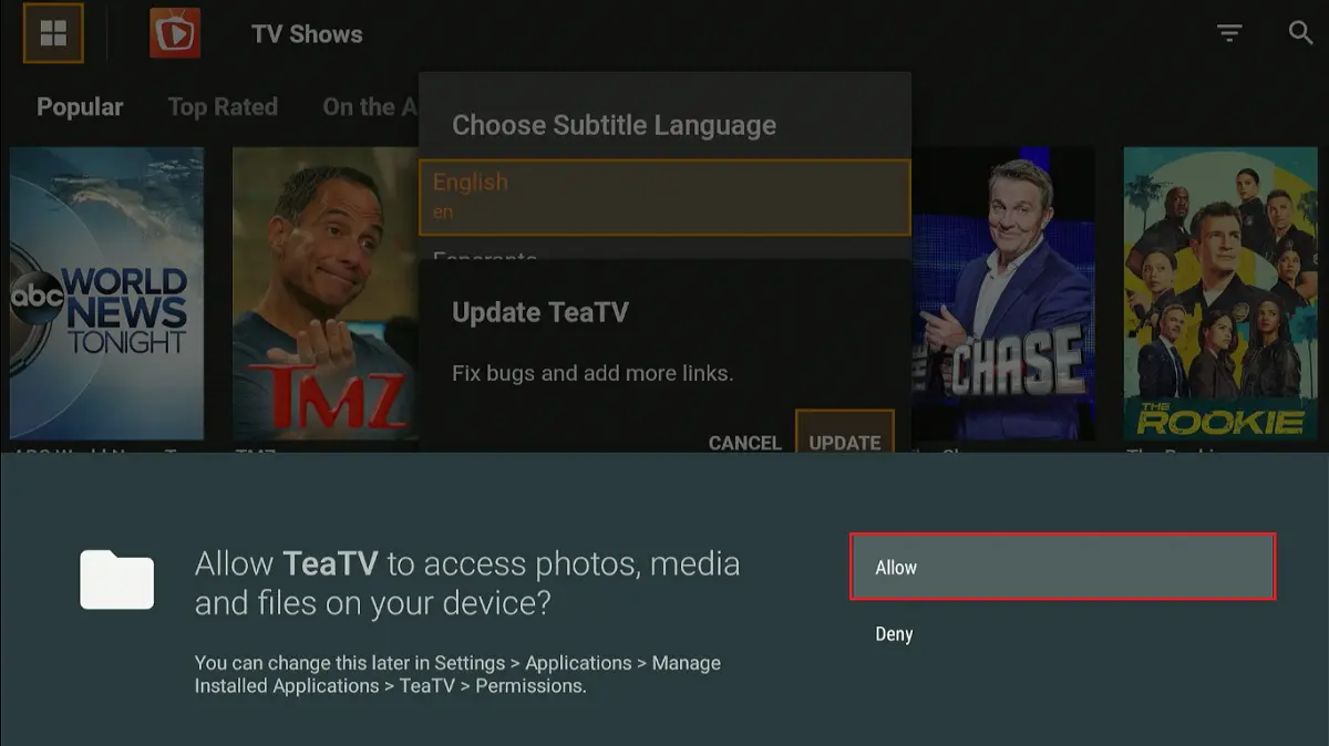 select allow