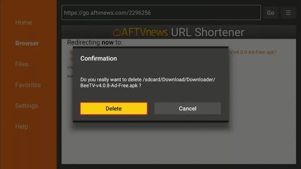 delete