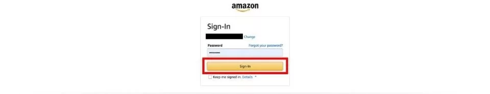 click on sign in button