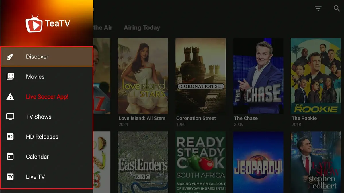 menu categories