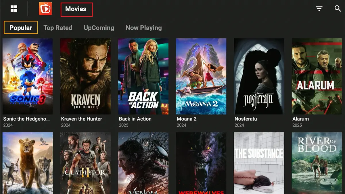 select movies