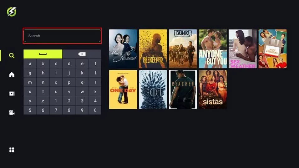 select search tab