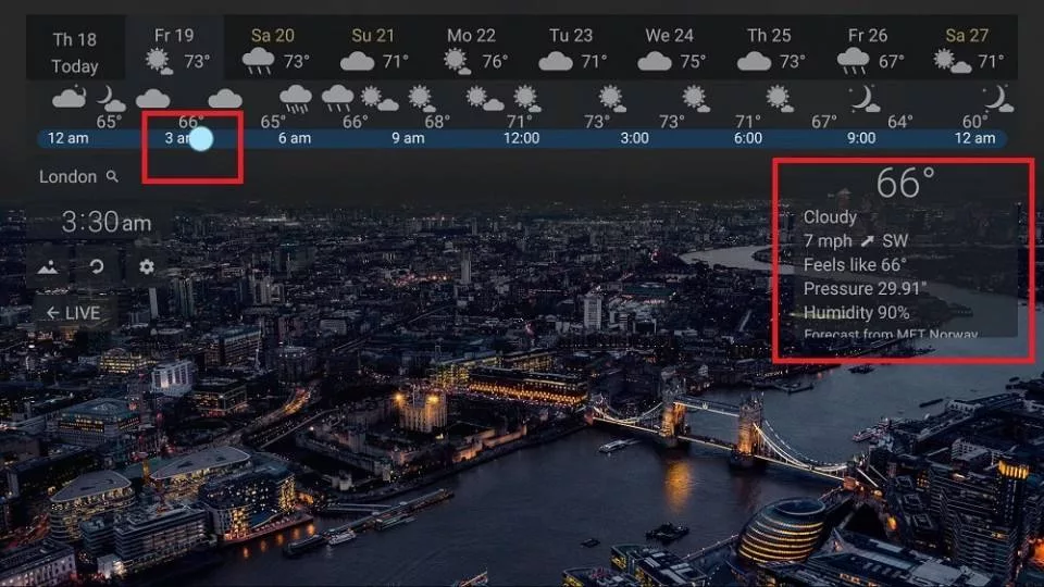 click on display time