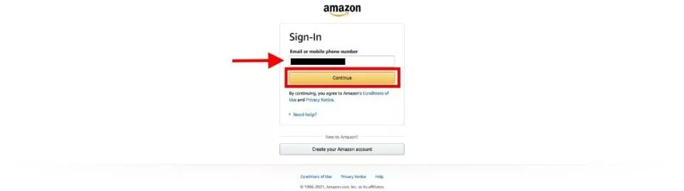 click on continue button