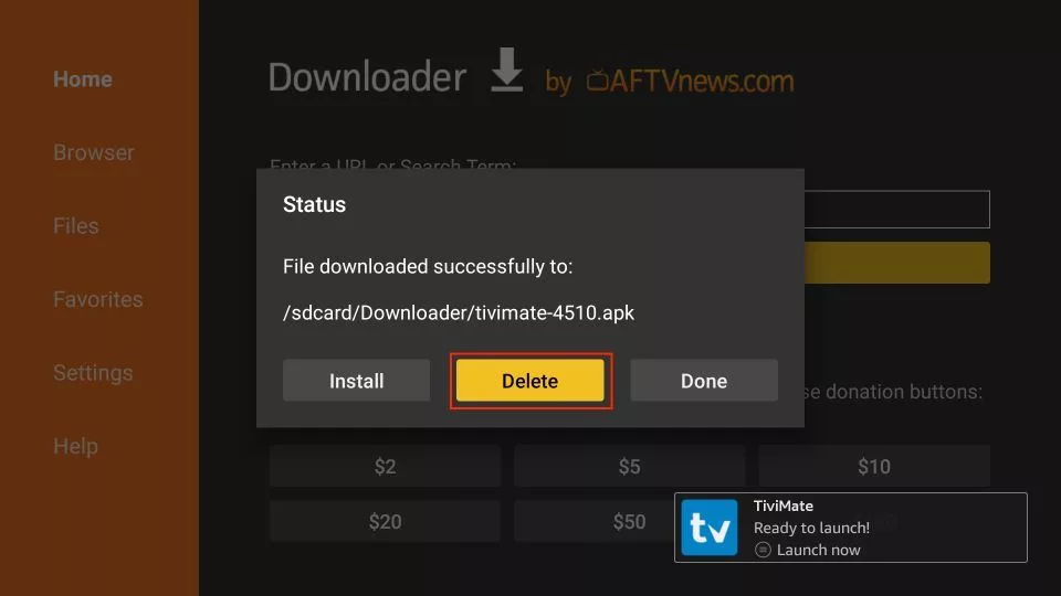 click-Delete-to-remove-the-TiviMate-APK