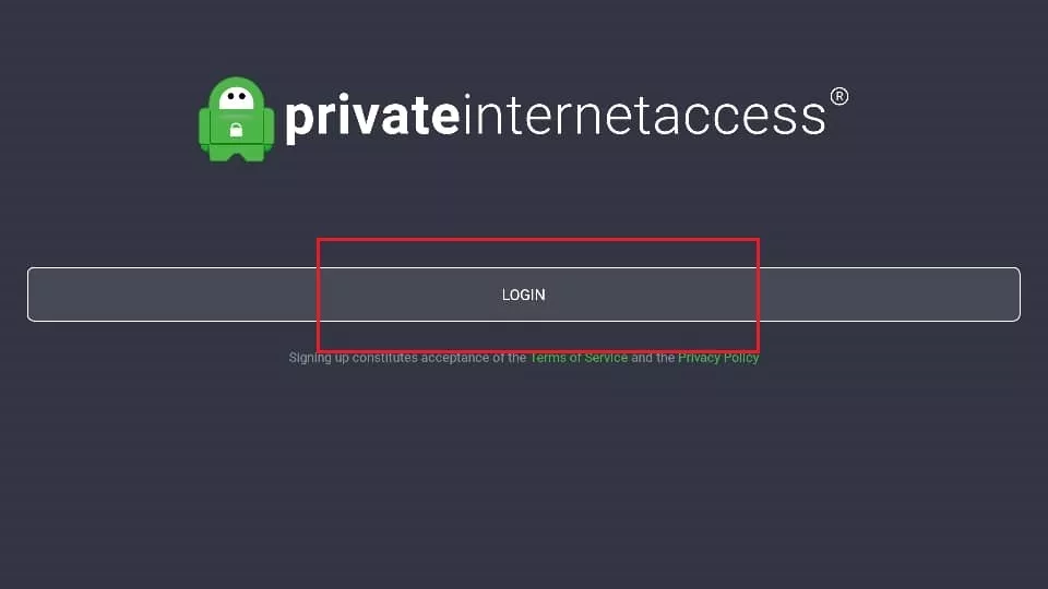 click on login button