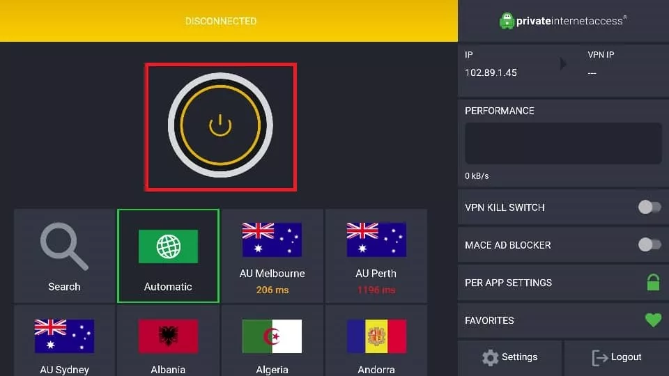 vpn on firestick pia connected
