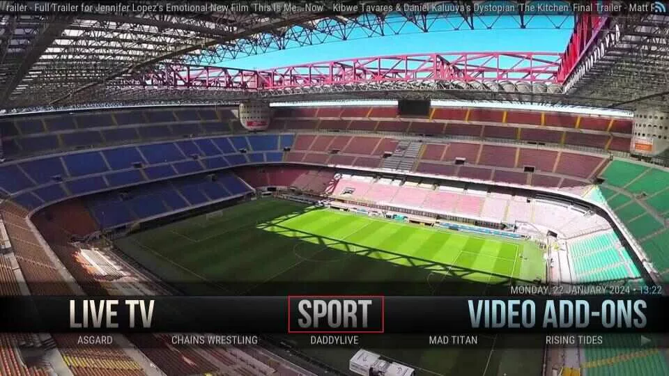 select sports tab