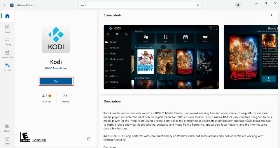 select get kodi