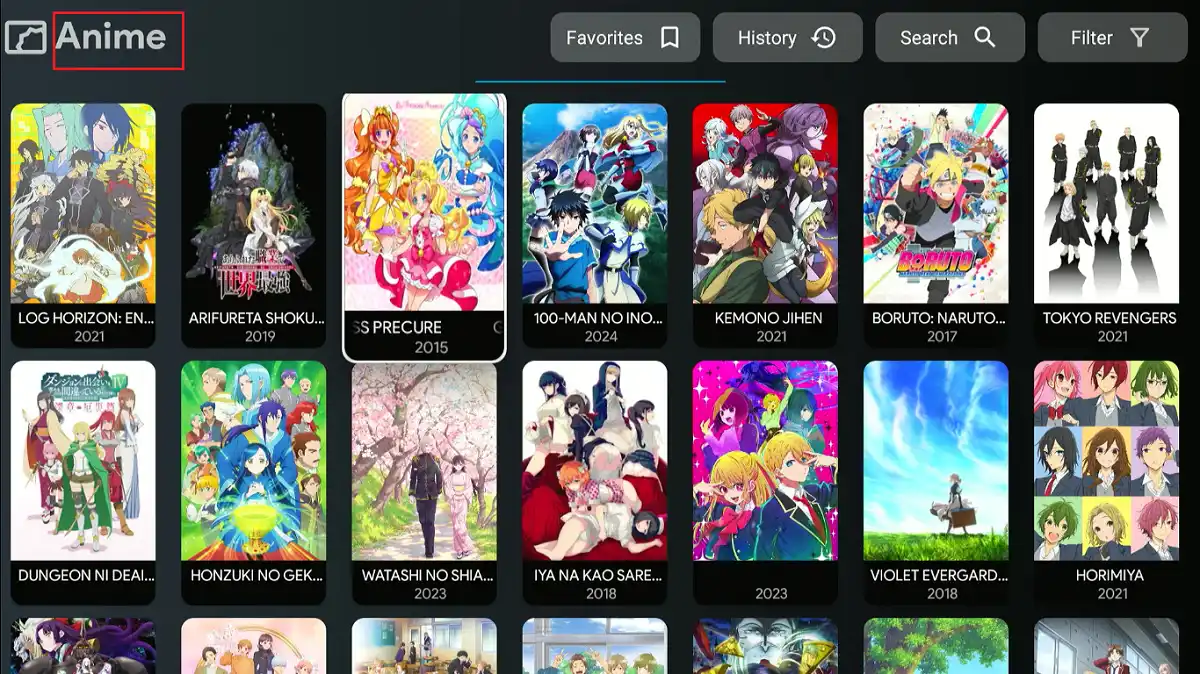 select anime