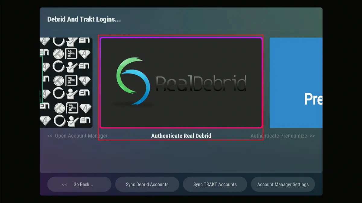 authenticate real debrid